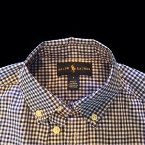 Polo by Ralph Lauren button down mini checkered, boys size 5